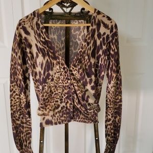 Moda International Cheetah Print Cardigan